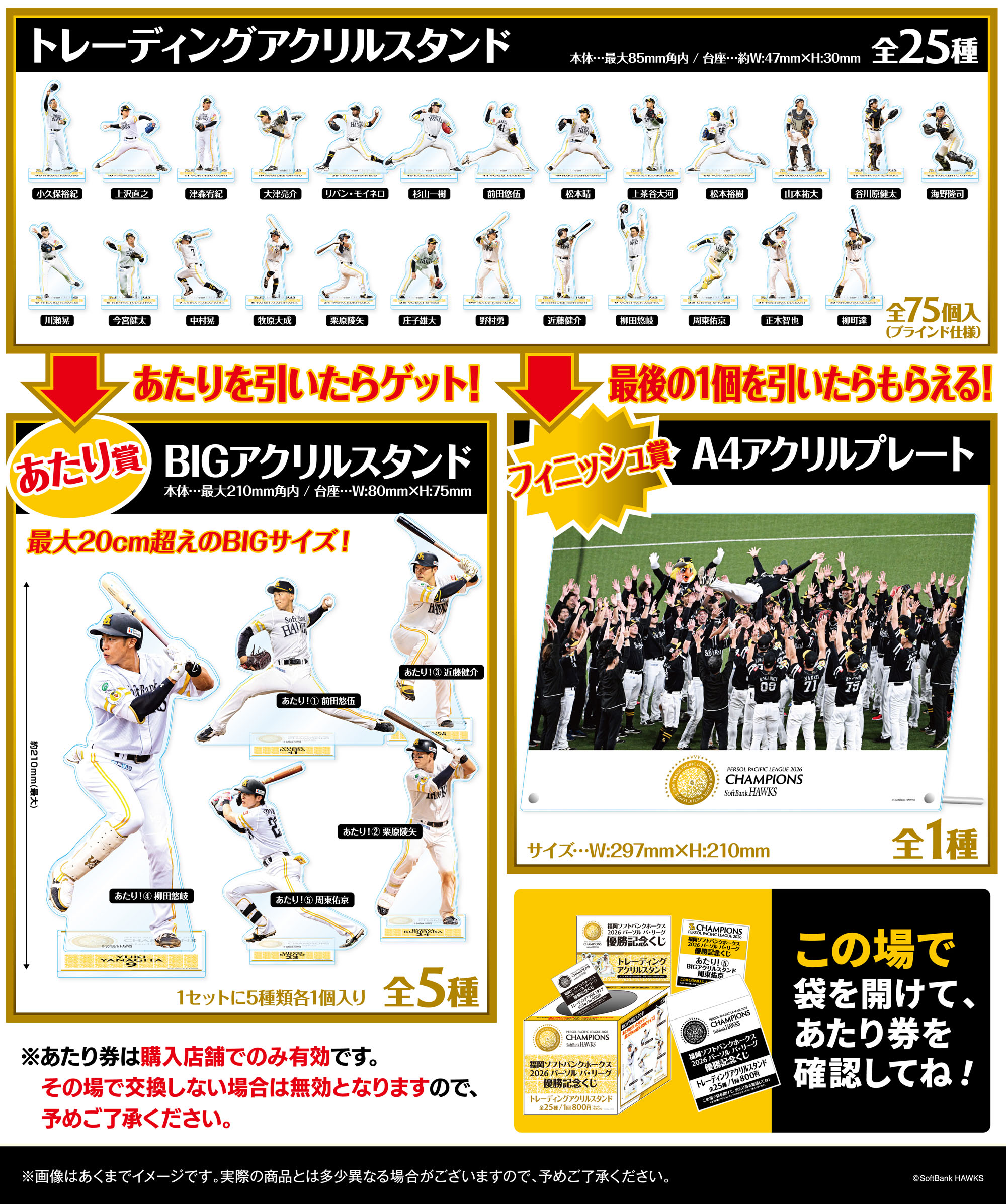 福岡ソフトバンクホークス 2025日本一記念アクスタくじ