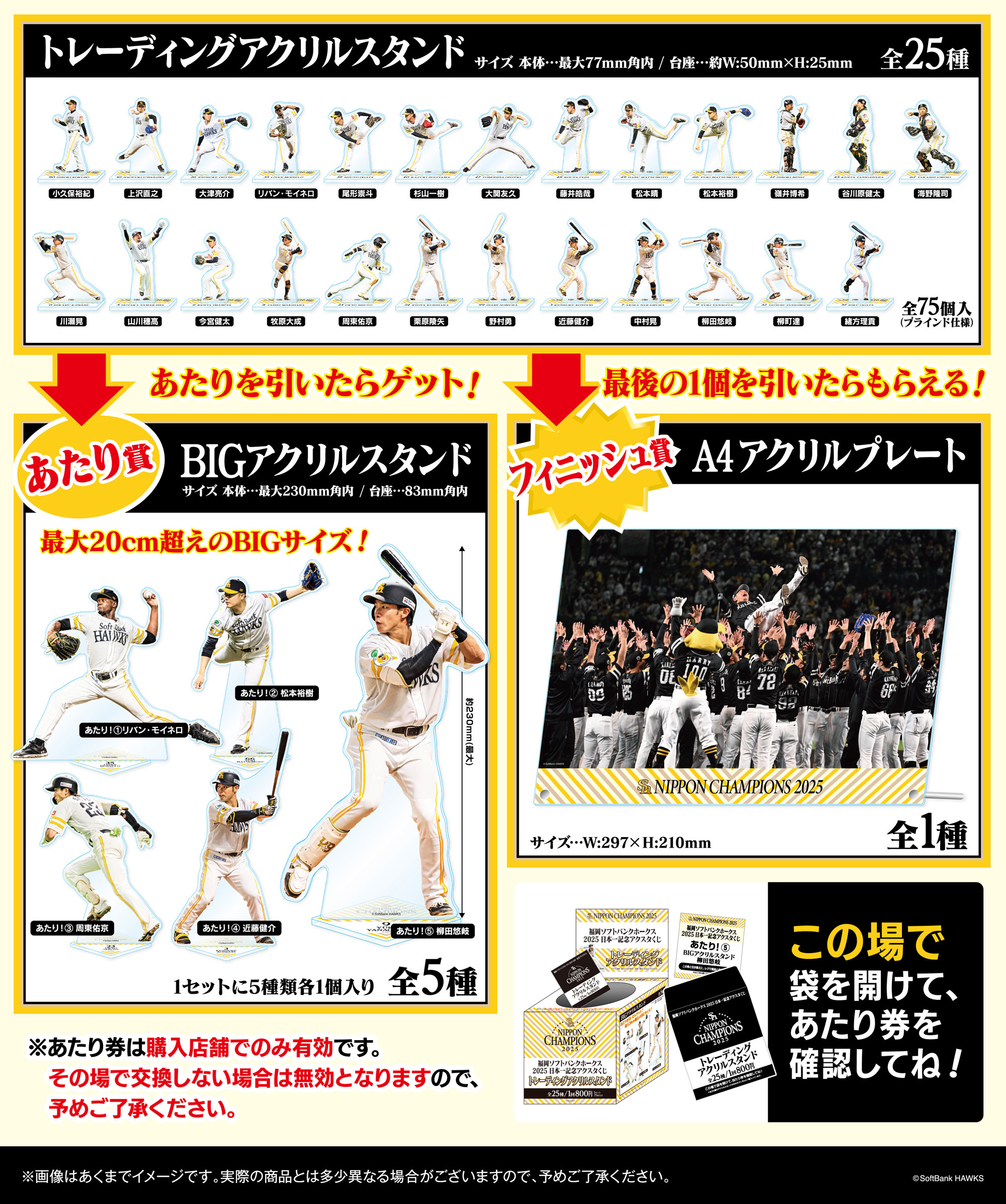 福岡ソフトバンクホークス 2025日本一記念アクスタくじ