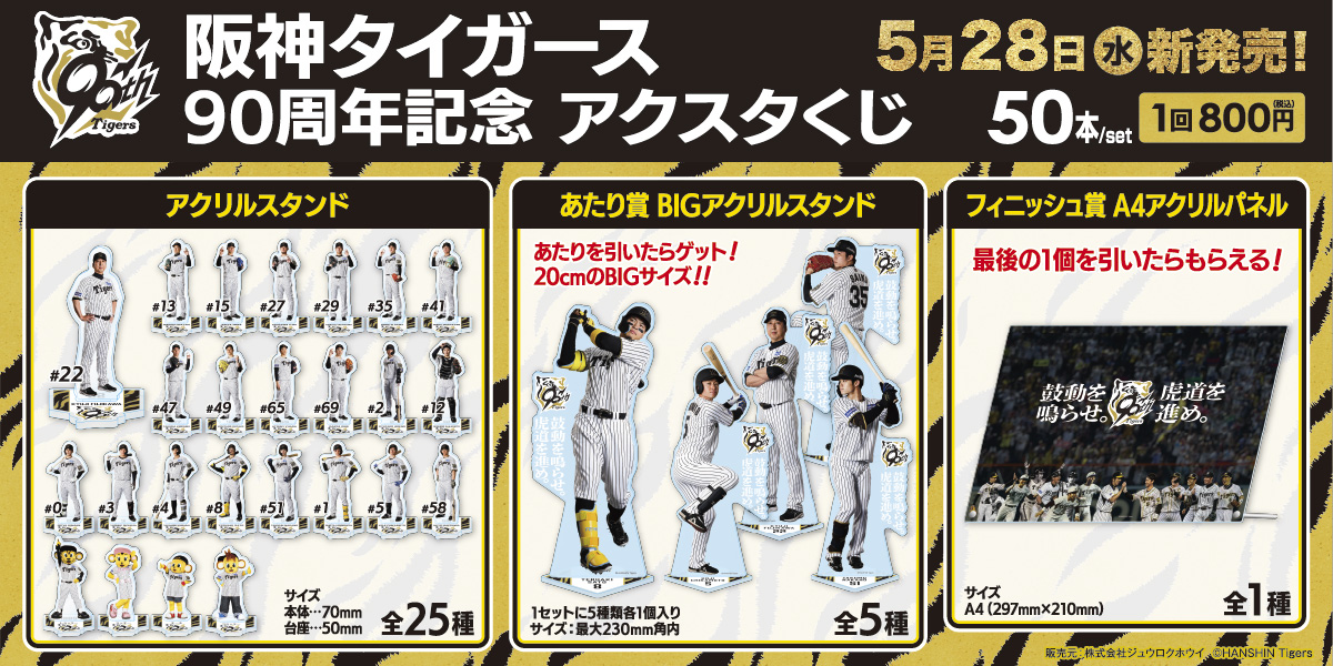 阪神タイガース90周年記念 アクスタくじ